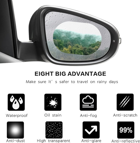 20 Pack Car Rearview Mirror Film,Anti Fog Anti Scratch Interior Rearview Mirror Anti Glare Film Waterproof HD Nano Clear Protective Sticker Film f...