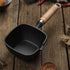 Yardwe Cast Iron Pot, Butter Iron Oil Heating Pot with Wooden Handle Cookware Melting Pot (4inch)...
