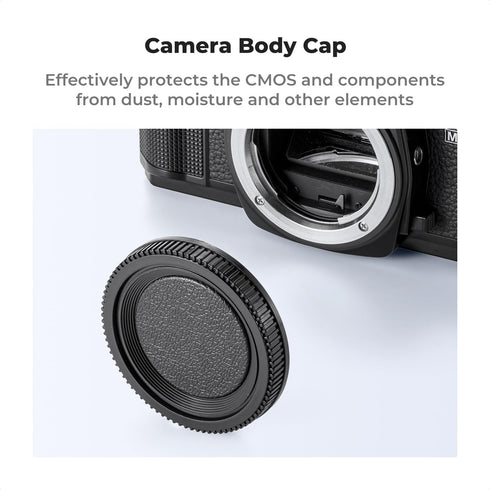 K&F Concept MD Mount Rear Lens Cap & Body Cap Cover & Hot Shoe Cover Kit for for Minolta MD Mount Camera Lense SR-2 SR-7 SR-T 101 XK XM X-1 XE-5 X...