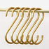 YANGQIHOME 6 Pieces, Brass S Shaped Hooks, Gold Coat Clothes Towel Hangers, Kitchen Pots Pans Coffee Cups Rack Hooks...