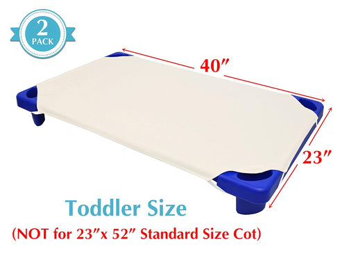 American Baby Company 2-Pack 100% Natural Cotton Percale Toddler Daycare/Pre-School Cot Sheet, Cream, 23" x 40", Soft Breathable...