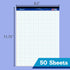 Graph Paper Note Pads, Quad Ruled (4x4) Paper pad, 8.5x11 inch Grid Notebook Paper Pad, White Paper Graph Legal Pads, 2 Pads of 50 Sheets, Micro p...