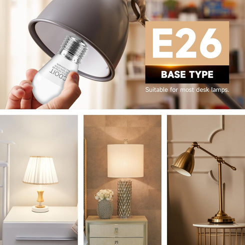 25 Watt Equivalent Light Bulbs, A15 LED Bulb 3W E26 Base 2700K Warm White Low watt Light Bulbs,Nightstand Light Bulb, Table Lamp Bulb...