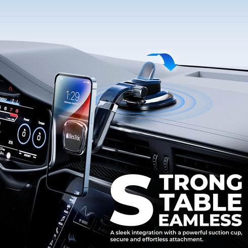BESTRIX Phone Holder for Car, Magnetic Car Phone Mount | Dashboard Car Phone Holder Compatible with iPhone 15, 14,13,12,11Pro,Xr,XS Pro MAX Galaxy...