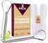 ""Stainless Steel Tongue Scraper 2-Pack for Adults & Kids - Includes Travel Cases, Promotes Fresh Breath & Oral Health, Easy Clean, Durable Design...