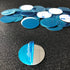 SALEX Cell Phone Metal Plates for Magnetic Car Mount, Wall, Phone Holder. Replacement Set of 8 Silver Round Iron Discs for Magnet Mount. 3M Adhesi...