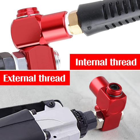 2 Pack Swivel Air Fittings 1/4" NPT 360 Degree Swivel Air Hose Connector Air Hose Fittings, 1/4" NPT Male and Female Threads Industrial Air Fittin...