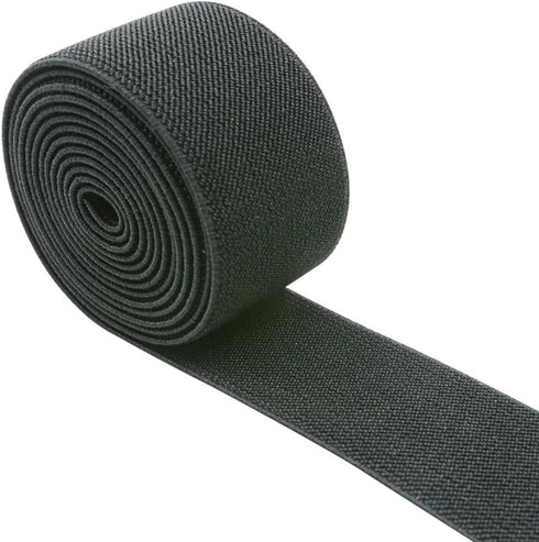 Strapcrafts 1.5-Inch Wide Colored Double-Side Twill Woven Elastic,2 Yards,Black 32110...