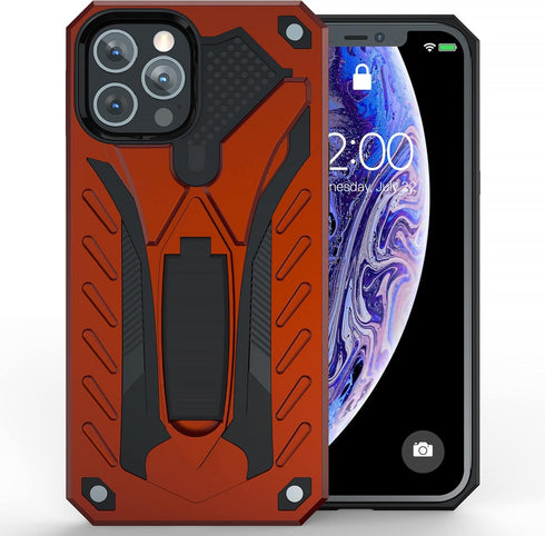Kitoo Designed for iPhone 12 | 12 Pro Case with Kickstand, Military Grade 12ft. Drop Tested - Red...