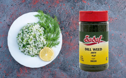 Sadaf Dill Weed - Dried Dill Weed for Food Flavoring & Seasoning - Dry Dill Herb for Pickling - Seasoning & Spices - Kosher & Vegetarian - 1.7 Oz ...