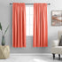 DONREN Coral Blackout Curtain Panels with Rod Pocket - Room Darkening Thermal Insulated Curtains for Bedroom (52 W x 63 L Inch,2 Panels)...