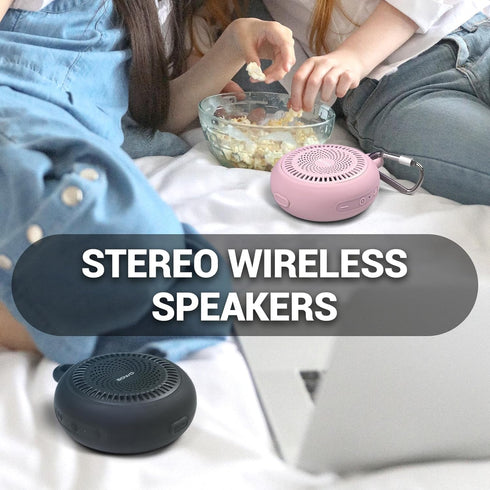 Bluetooth Shower Speaker Waterproof - Small Portable Bluetooth Speaker Wireless with Clip - Powerful Bass and Louder Volume - Colorful Lights and ...