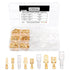 QTEATAK 2.8,4.8,6.3mm Golden Quick Splice Male and Female Wire Spade Crimp Terminal Connectors Assortment Kit with Insulating Sleeve(300Pcs)...