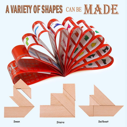 Wood T Shape Puzzle, 4 Pieces Brain Teaser Toy for Kids & Adults, Advanced Level, Great Gift & Party Favor, Includes Paper Instructions...