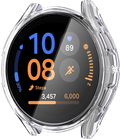 Spigen Ultra Hybrid Case with Full Coverage Screen Protector Designed for Samsung Galaxy Watch FE (2024), 5 40mm (2022), 4 40mm (2021) Cover - Cry...
