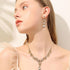 EVER FAITH Women's Rhinestone Crystal Elegeant Wedding Feast Floral Teardrop Necklace Earrings Set...