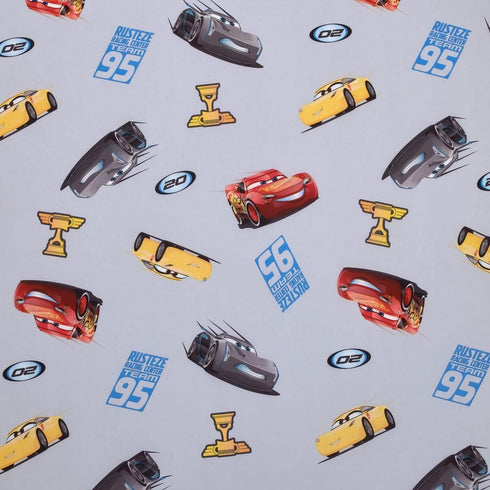 Disney Cars Fitted Crib Sheet 100% Soft Breathable Microfiber, Baby Sheet, Fits Standard Size Crib Mattress 28in x 52in, Gray...