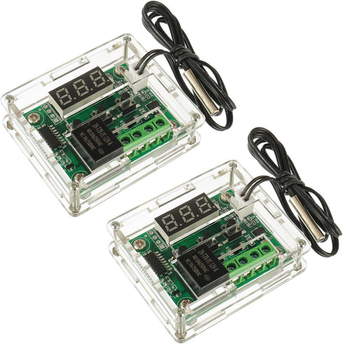 W1209 12V DC Digital Temperature Controller Board Micro Digital Thermostat -50-110°C Electronic Temperature Temp Control Module Switch with Waterp...
