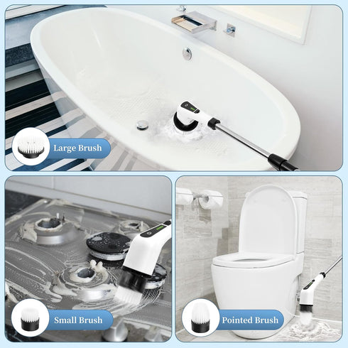 Replaceable Brush Heads Set, 7 Pack for Electric Spin Scrubber,Suitable for Model ANS-8051A/8050&Lz-8052 Power Shower Scrubber for Household Clean...