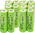 12 Count Ni-MH AA 1800mAh Rechargeable Batteries 1.2V Double A Batteries Precharged for Garden Landscaping Outdoor Solar Lights, String Lights, Pa...