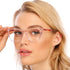 AQWANO Computer Oversized Reading Glasses Women Blue Light Blocking, Vintage Designer Cat Eye Readers Anti Eye Strain Glare UV Ray Eyeglasses, Pin...