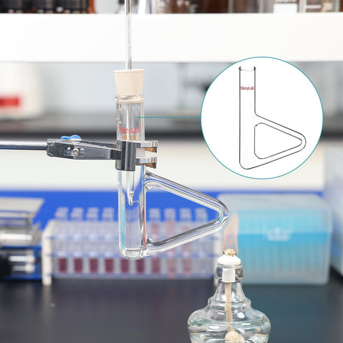 stonylab Thiele Melting Point Tube, Borosilicate Glass Measuring Point Lab Melting Point Tube Triangle Shape Thiele Tube, 150 mm...