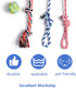 Fida Dog Rope Toys 4 Pack, Puppy Teething Sturdy Cotton Chew Tug Ropes Indoor/Outdoor, Exercise Interactive Tug o'war Toys Set for Boredom Small-M...