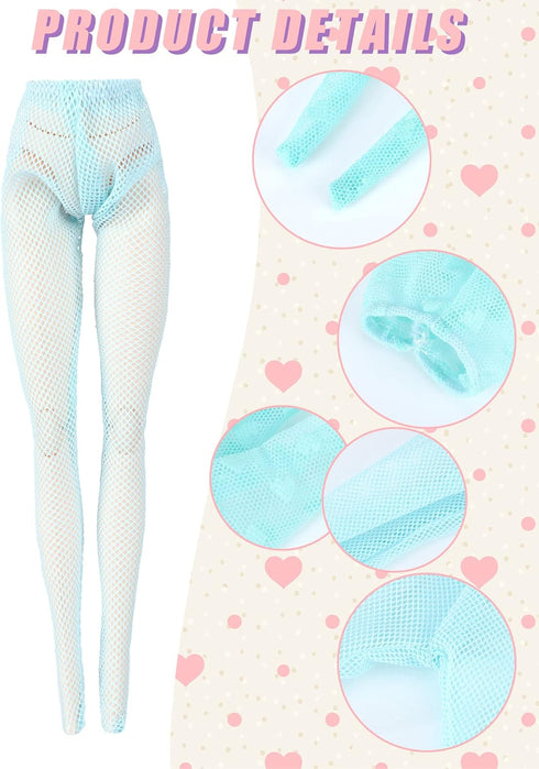 Sotiff 10 Pairs Doll Lace Stockings Handmade Long Sock Female Doll Socks Legging Casual Accessories for DIY Baby Doll Clothes Toy (Cute Style)...