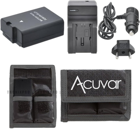 EN-EL21 High-Capacity Battery + Car/Home Charger + Acuvar Battery Pouch for 1 V2 & More | ENEL21...