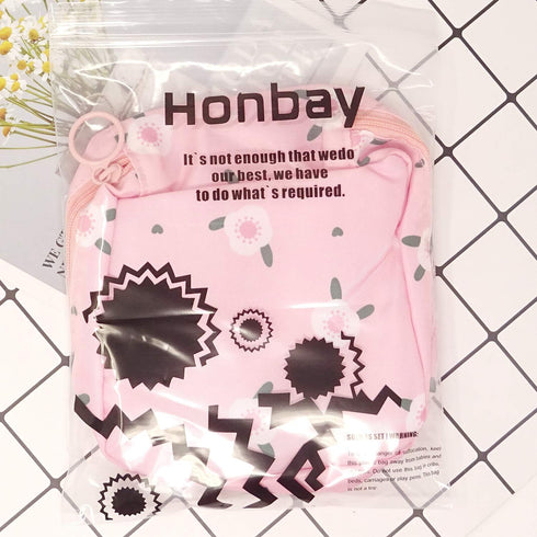 Honbay Cute Stylish Large Capacity Sanitary Napkin Bag, Tampons Pouch, Nursing Pad Holder, Coin Purse, Makeup Bag...