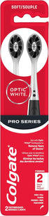 Colgate Optic White Pro Series Whitening Charcoal Toothbrush for Stain Removal, Soft Bristles, 2 Pack...