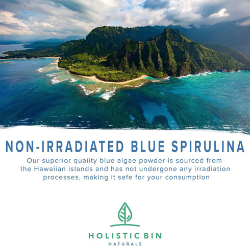 Blue Spirulina Powder Organic Blue Green Algae Powder for Supplements, Smoothies, & Baked Goods | Rich Source of Vegan Protein, Vitamins, & Phyton...