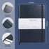 Blank Journal Notebook, (Dark Blue), 160 Pages, Medium 8.3x5.7 inches - 100 gsm Thick Paper, Hardcover...