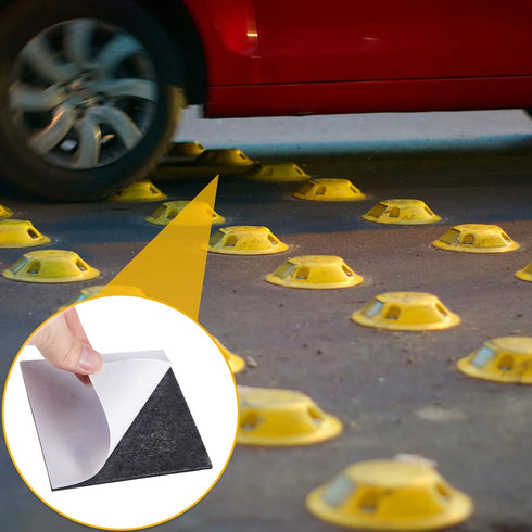 20 Pcs Adhesive Sticky Pads for Road Reflectors 4 Inch Driveway Reflector Markers Tape Adhesive Pad for Street Pavement Asphalt, Industrial Grade ...