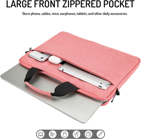 15.6-16 Inch Laptop Sleeve Shoulder Bag Waterproof Notebook Chromebook Computer Carrying Case Compatible with 15.6 inch Acer Asus Dell HP Thinkpad...