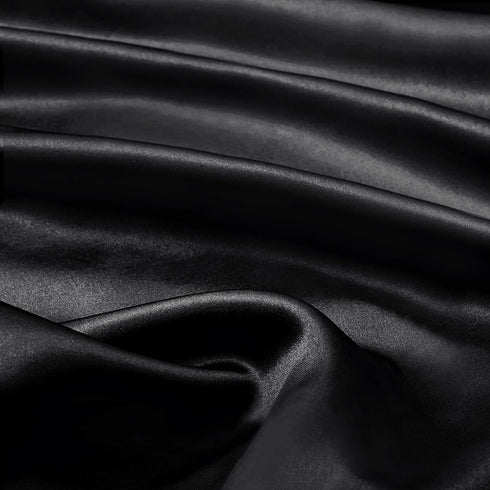 Black Satin Fabric by The Yard, 60" Wide Shiny & Soft Charmeuse Silky Satin Fabric for DIY Craft, Wedding Decorations, Sewing, 1 Yard...