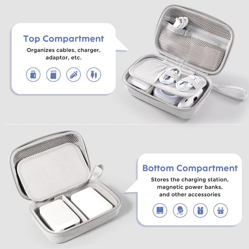 ProCase Hard Travel Case for Anker MagGo 3 in 1 Wireless Charging Station, MagGo Power Bank, MagSafe Wireless Charger Stand, Portable Magnetic Cha...