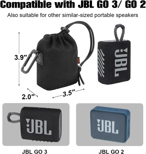 Desing Wish Speaker Carrying Case Compatible with JBL GO3/ GO2 - Waterproof Ultra Portable Bluetooth Speaker, Anti Scratch Speaker Protector Case ...