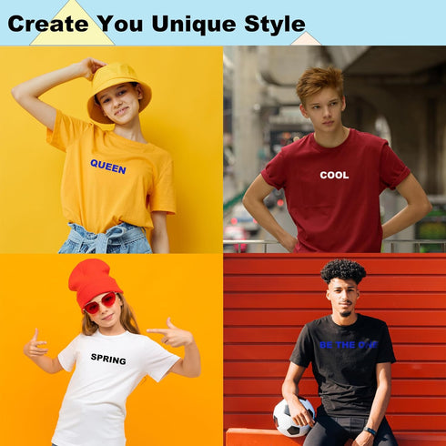 220 Pieces Iron on Letters for Clothing, 5 Sheets of Black Heat Transfer Vinyl for T Shirts, A-Z Patches PU DIY Crafts Alphabets Sticker for Fabri...