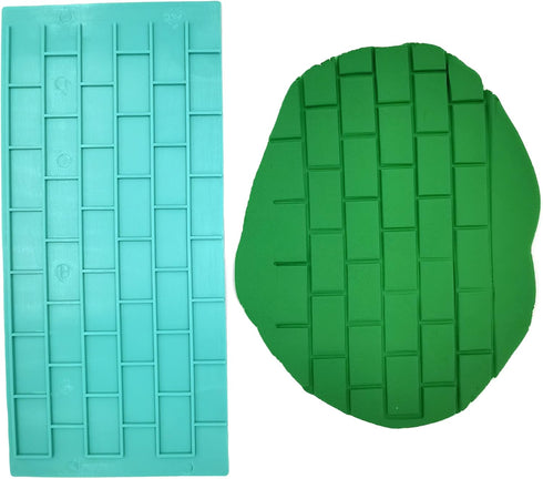 Texture 2-Piece Mold Set Tree Bark and Brick Wall Impression Moulds Gum Paste Impression Mat Fondant Cake Decorating Gobaker Supplies for Cupcake ...