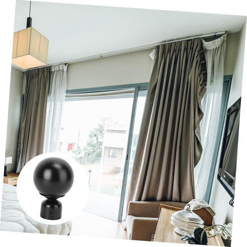 Artibetter 2pcs Roman Pole Decorative Head Curtain Pole Finials Curtain Rod Finials Drapery Finials Curtain Rod Ends End Cap Finial Curtain Rail E...