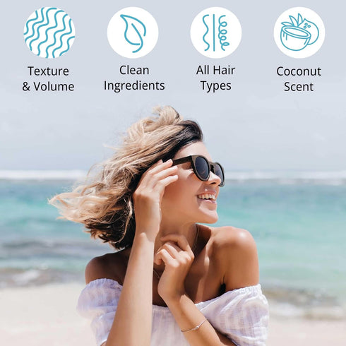 Sea Salt Spray for Hair - USA Made from Natural & Organic Ingredients, Texturing Spray for Men & Women, Hair Texture Spray for Fine Hair, Salt Wat...