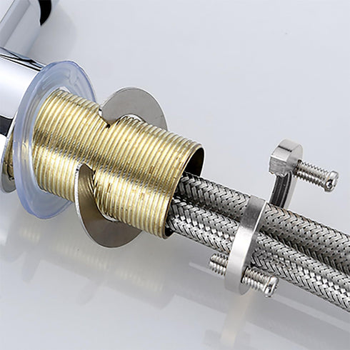 Tap Fixing Tool Set Lock Nut Bathroom Kitchen Tap Jam Nut Stainless Steel Open End Round Nut Suitable for Kitchen and Bathroom Tap Fixing...