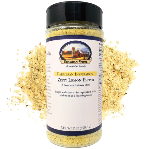 Shawhan Farms Gourmet Parmesan Inspirations Lemon Pepper Seasoning Topper Finishing Blend - 7 Oz...