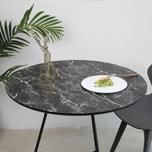 Abyssaly Black Marble Paper Granite Wallpaper 15.7" X 118" Countertop Peel and Stick Self Adhesive Thickening for Kitchen Bathroom and Furniture...