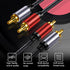 2RCA Cable Braided 6 ft: Hi-Fi Sound Double Layer Shielded Zinc Alloy Case Male 2rca Stereo Audio Cord for Home Theater, HDTV, Amplifiers, Hi-Fi S...