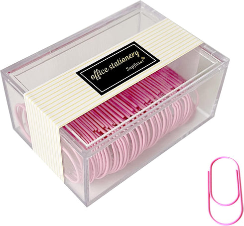 Pink Jumbo paper clips, 50pcs 2inch Big PaperClips Durable and Rustproof Coated Large Paper Clips Office Supply Accessories...