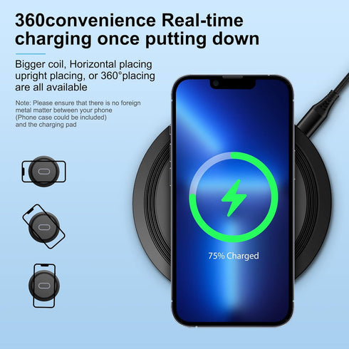 Samsung Galaxy S24 Wireless Charger Pad 15W Fast Charging Mat for Galaxy S24 S23 S22 S21 S20 Z Fold 5,Wireless Charging Station Charger Base with ...