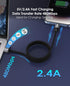 Magnetic iPhone Charger Cord 5ft Coiled, USB A to Lightning Cable Fast Charging Nylon Braided - MFi Certified Compatible with iPhone 14 13 12 11 P...