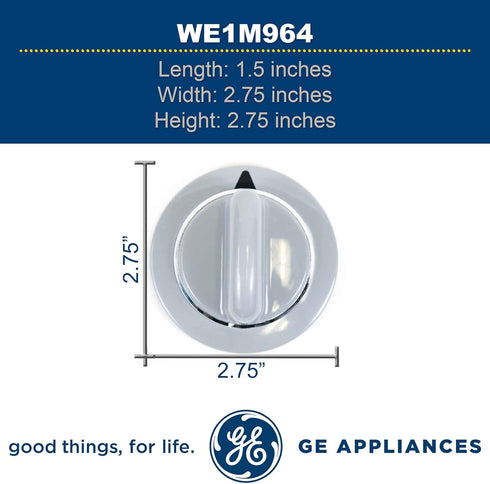 GE WE1M964 Genuine OEM Timer Knob (Grey) for GE Dryers